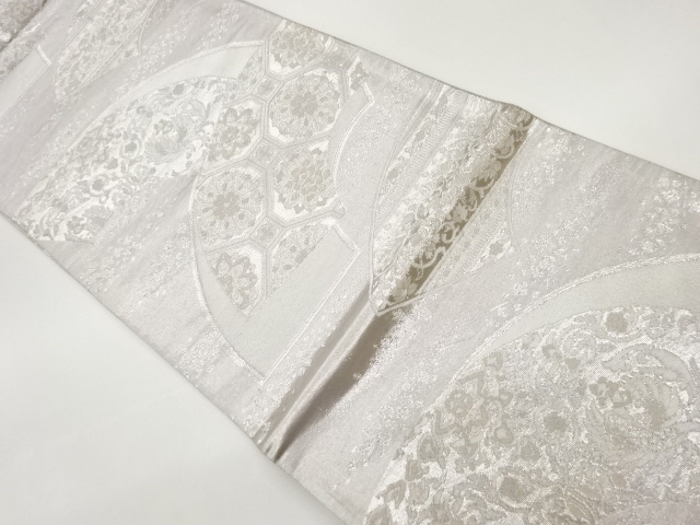 JAPANESE KIMONO / VINTAGE FUKURO OBI / WOVEN PHOENIX & JIGAMI PATTERN